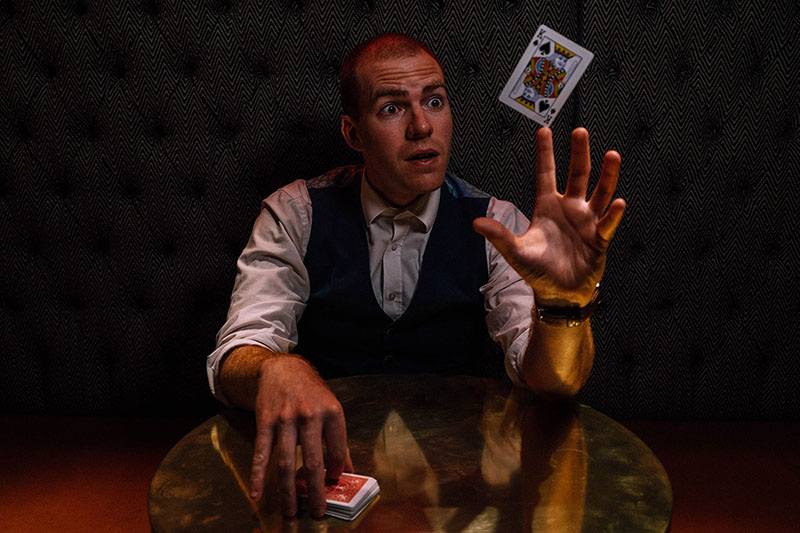 sam fitton solo performer with playing cards